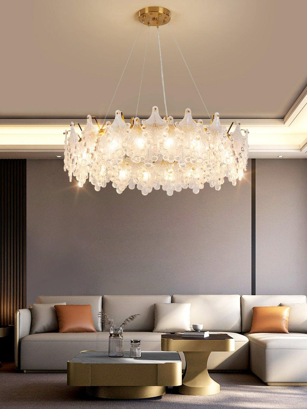 Sorrelenelle Glass Chandelier-Moonnatur