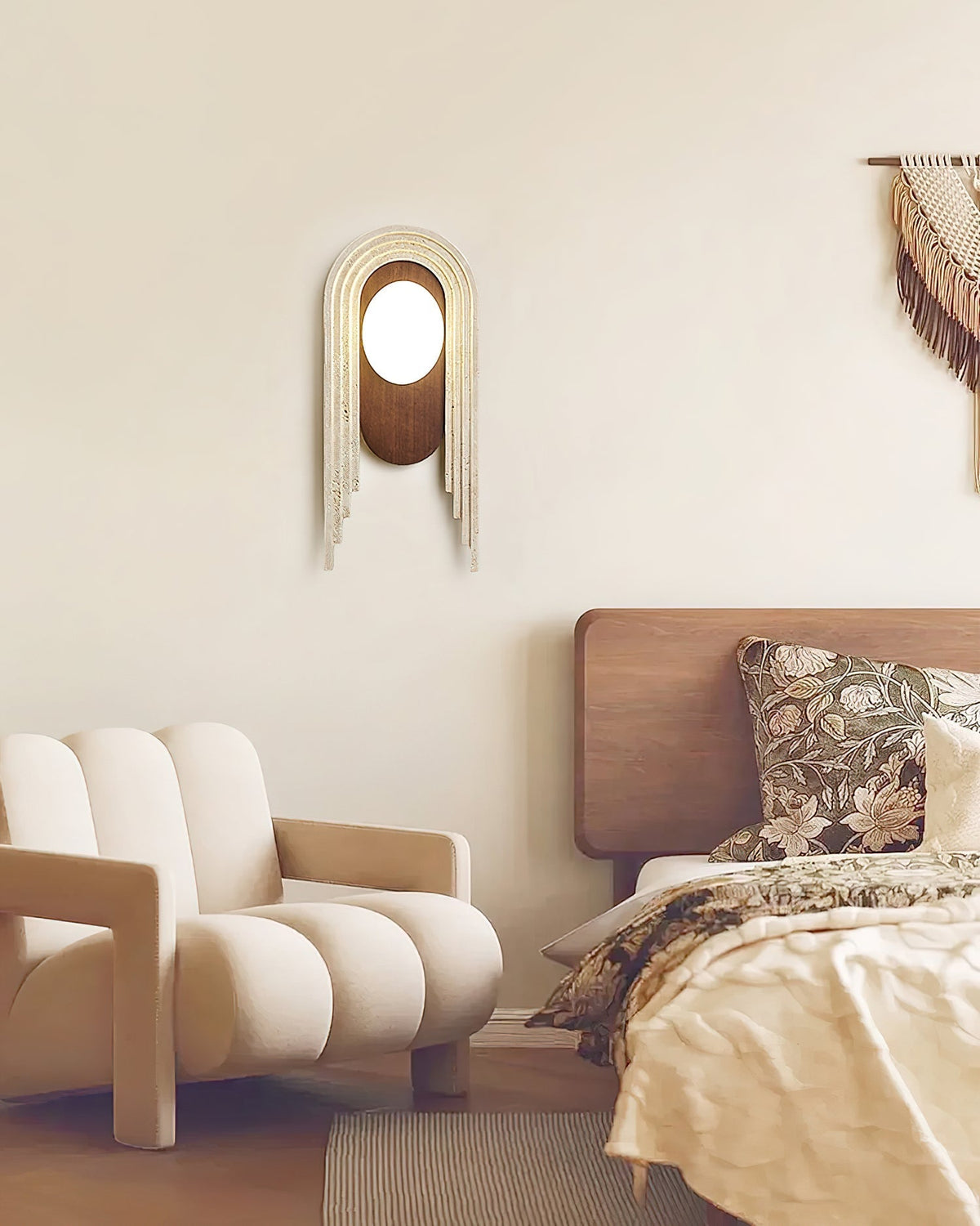 Cardelash Travertine Wall Light-Moonnatur