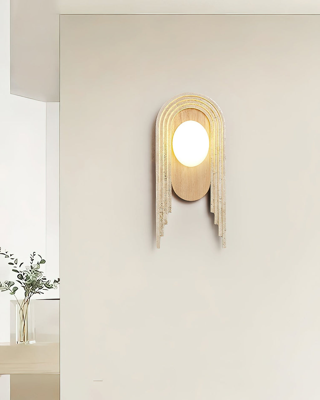 Cardelash Travertine Wall Light-Moonnatur