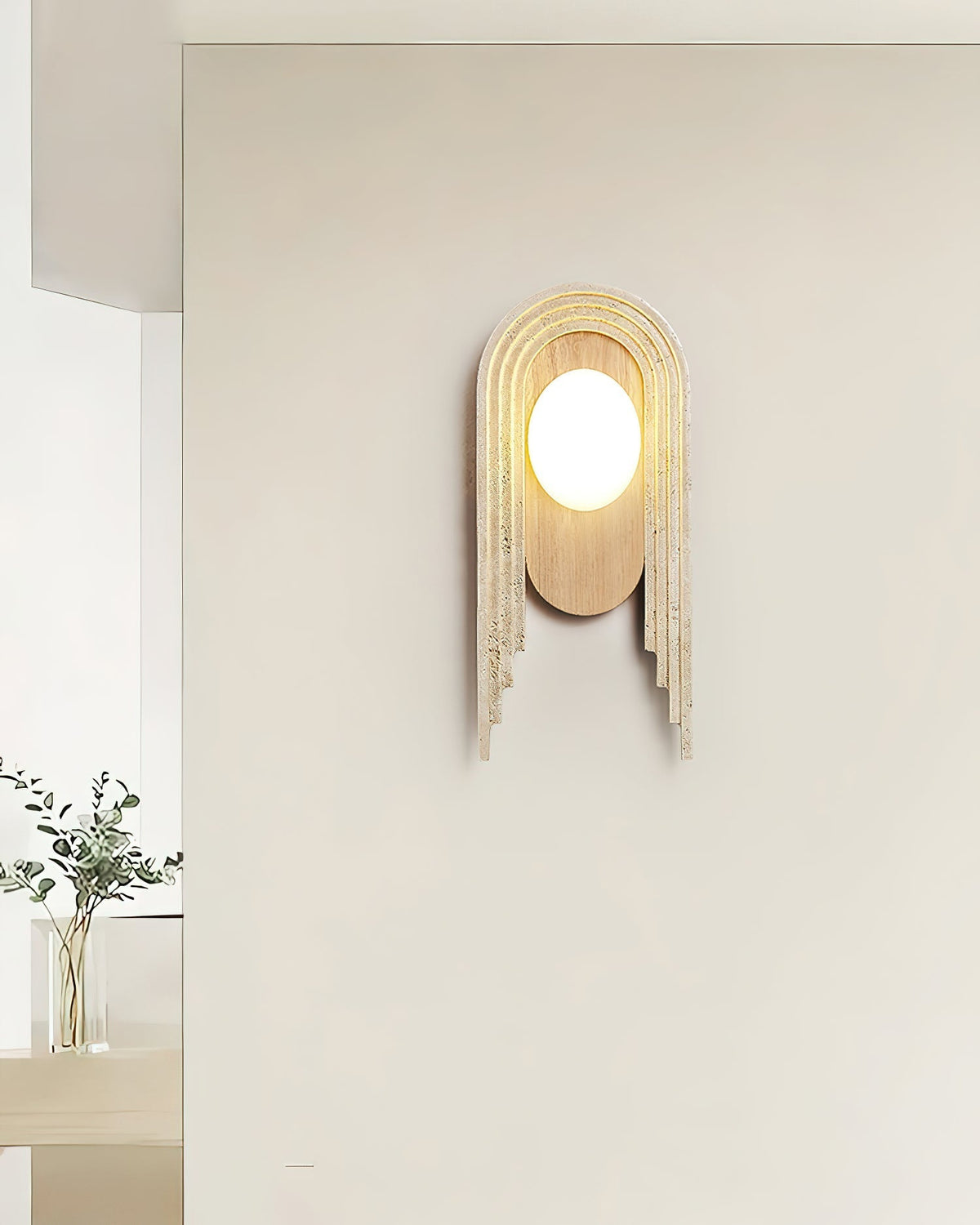 Cardelash Travertine Wall Light-Moonnatur