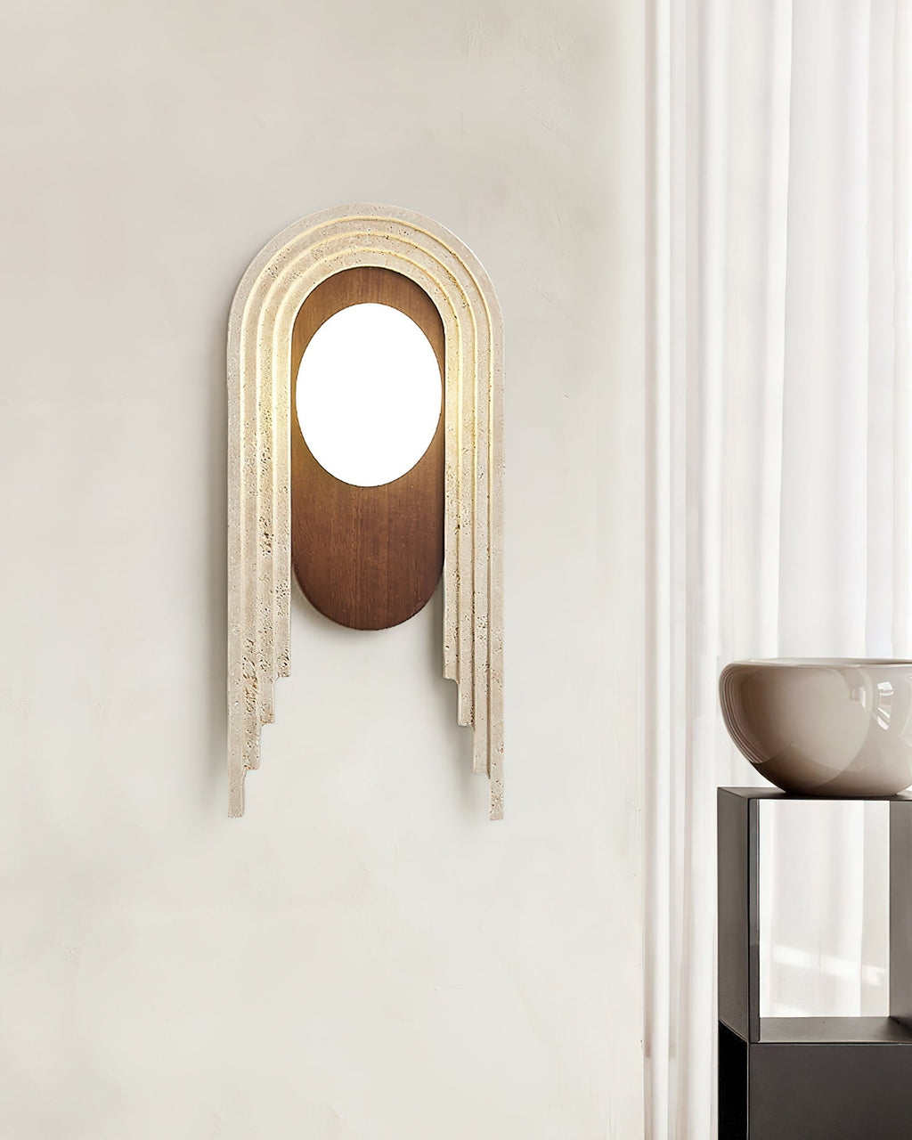 Cardelash Travertine Wall Light-Moonnatur