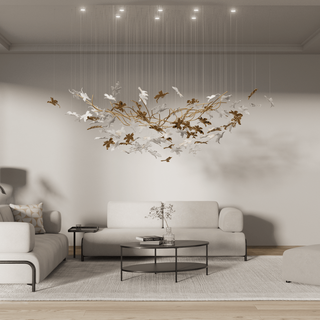 Tavora Glass Chandelier-Moonnatur