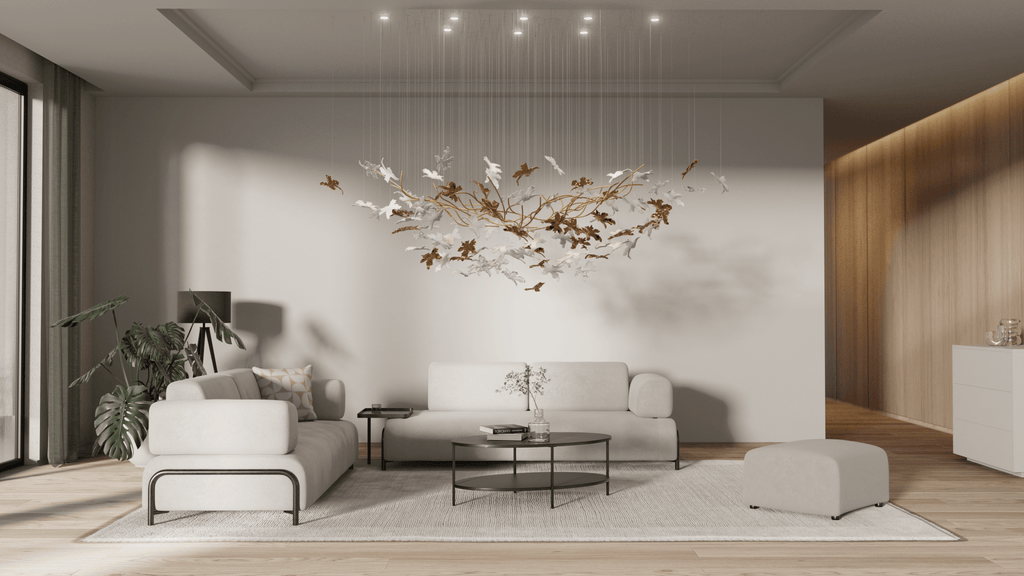 Tavora Glass Chandelier-Moonnatur