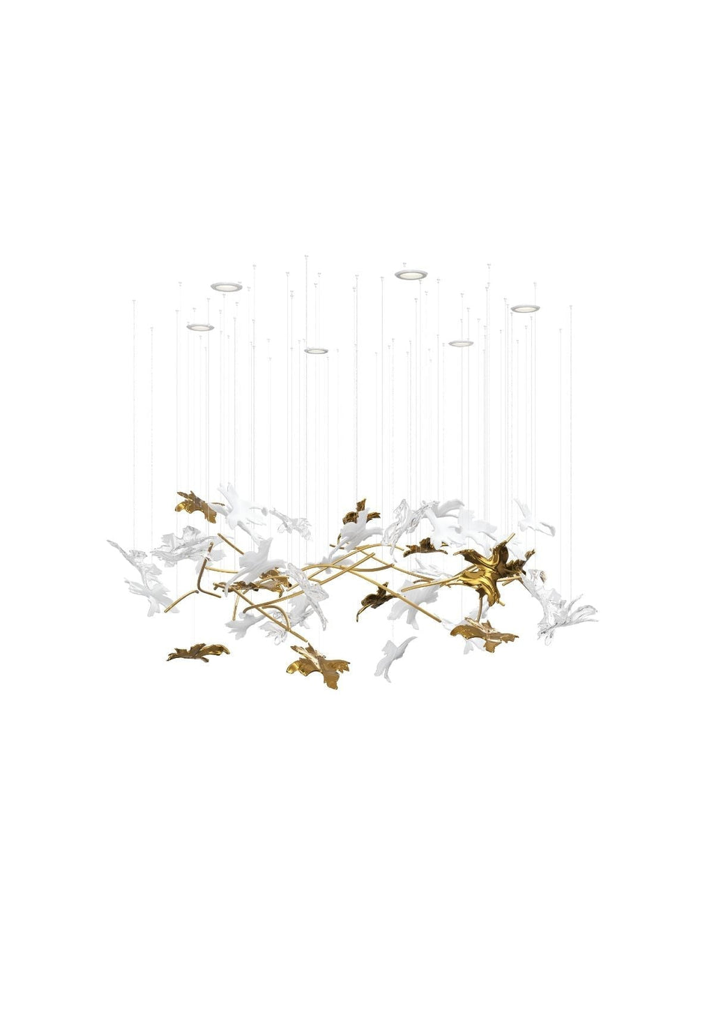 Tavora Glass Chandelier-Moonnatur