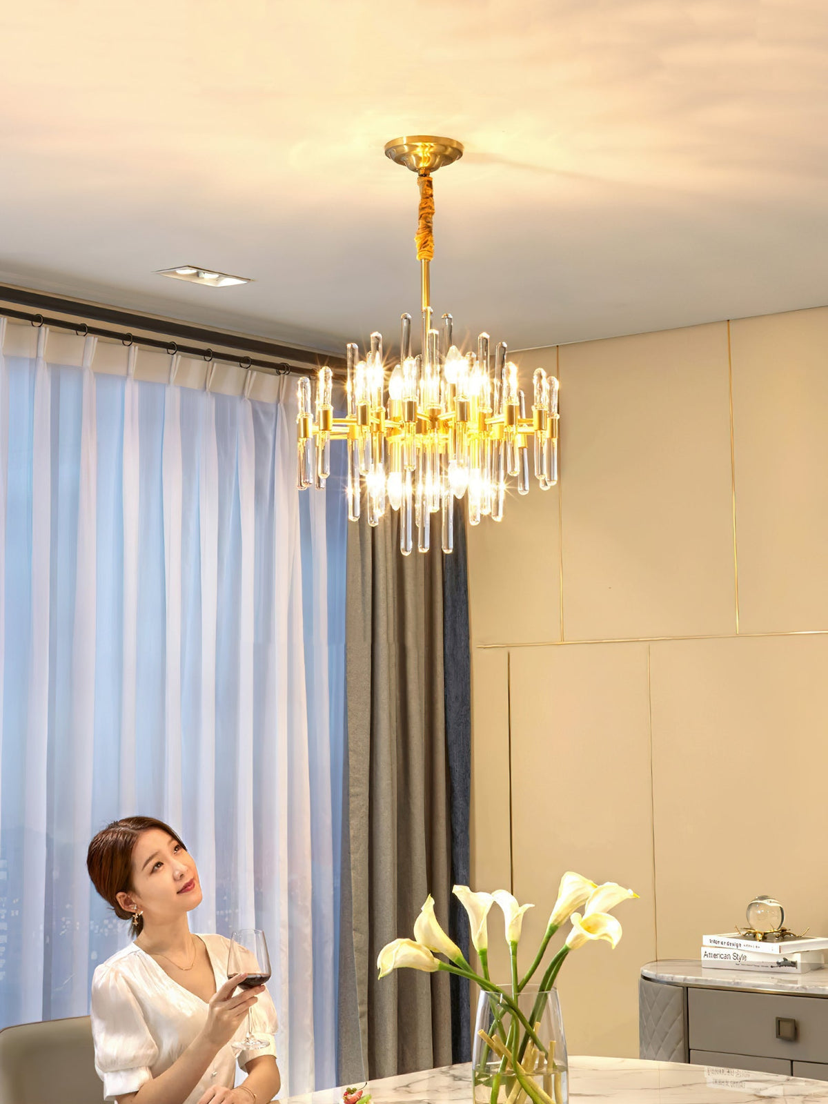 Bellarose Crystal Chandelier-Moonnatur