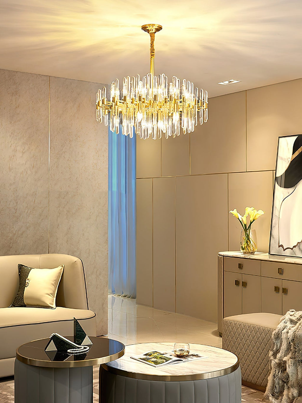 Bellarose Crystal Chandelier-Moonnatur
