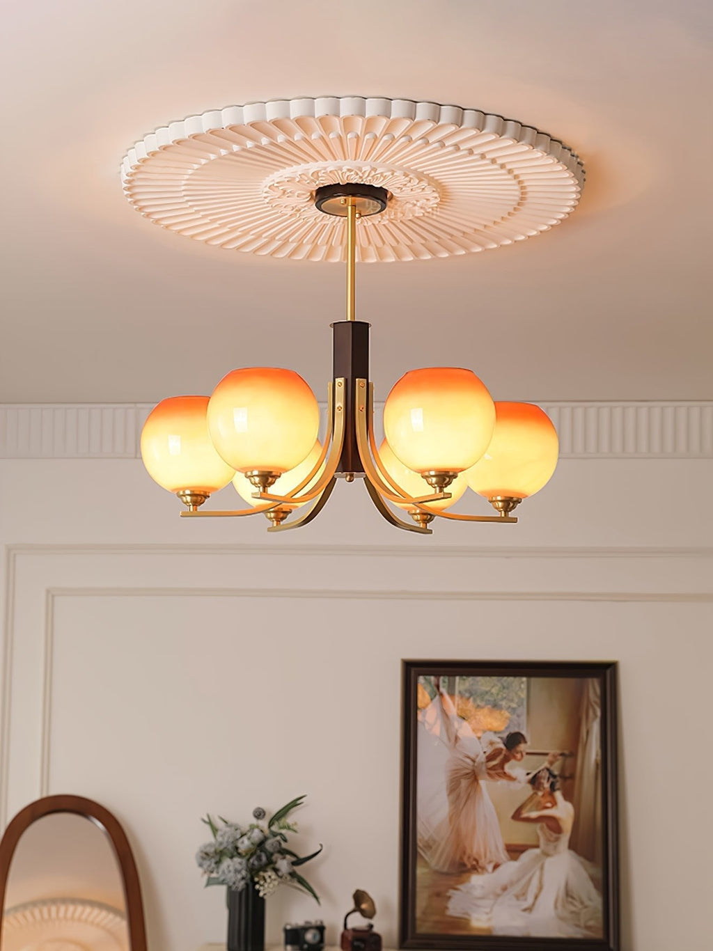 Lowenora Glass Chandelier-Moonnatur