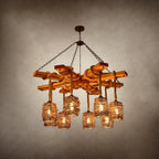 Orenva Rattan Chandelier-Moonnatur