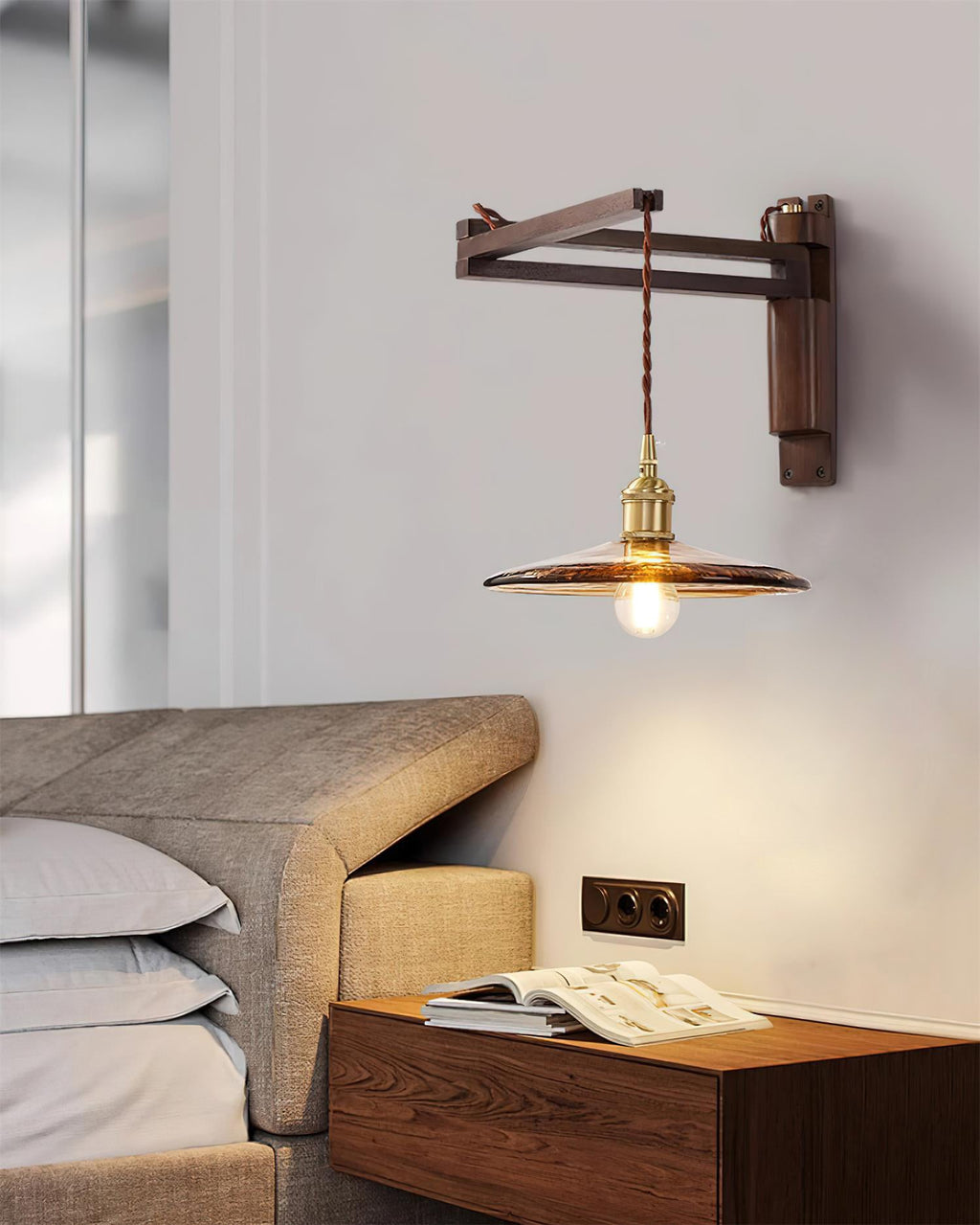 Rovenvale Wood Wall Light-Moonnatur