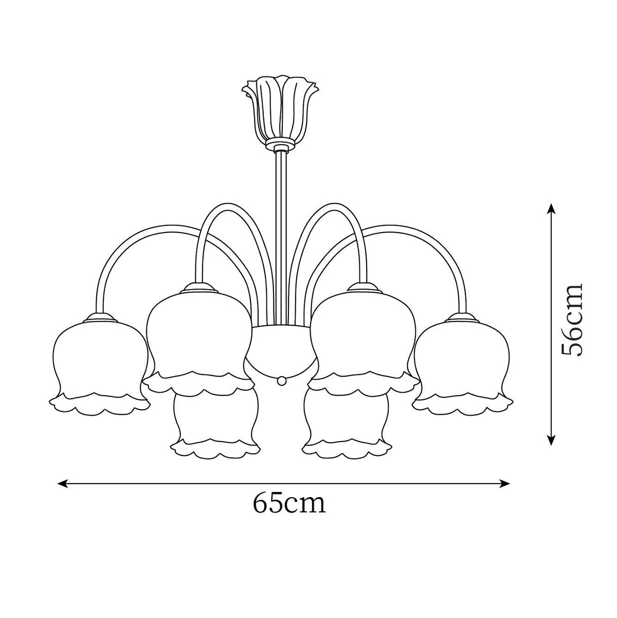 Farnelenora Resin Chandelier-Moonnatur