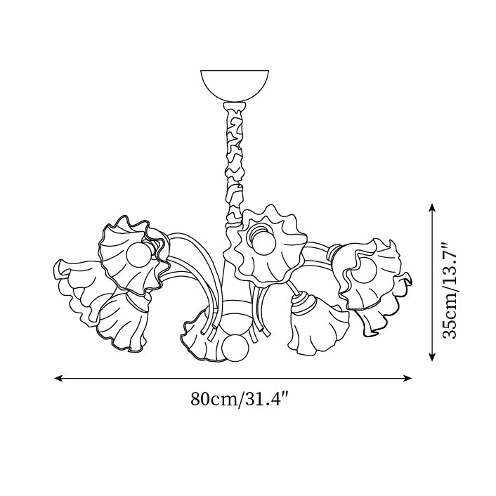 Garnelford Glass Chandelier-Moonnatur