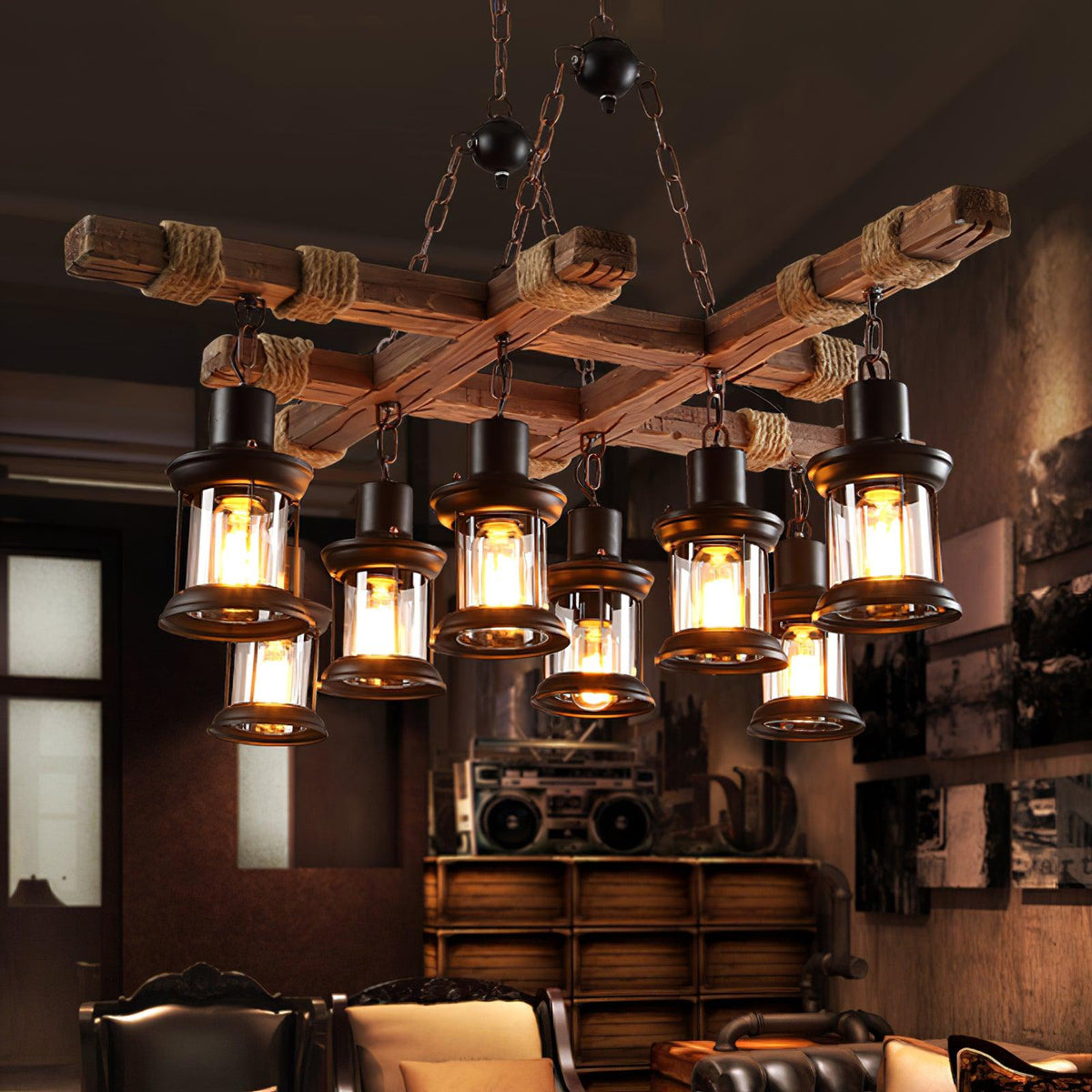 Lorrenella Glass Chandelier-Moonnatur
