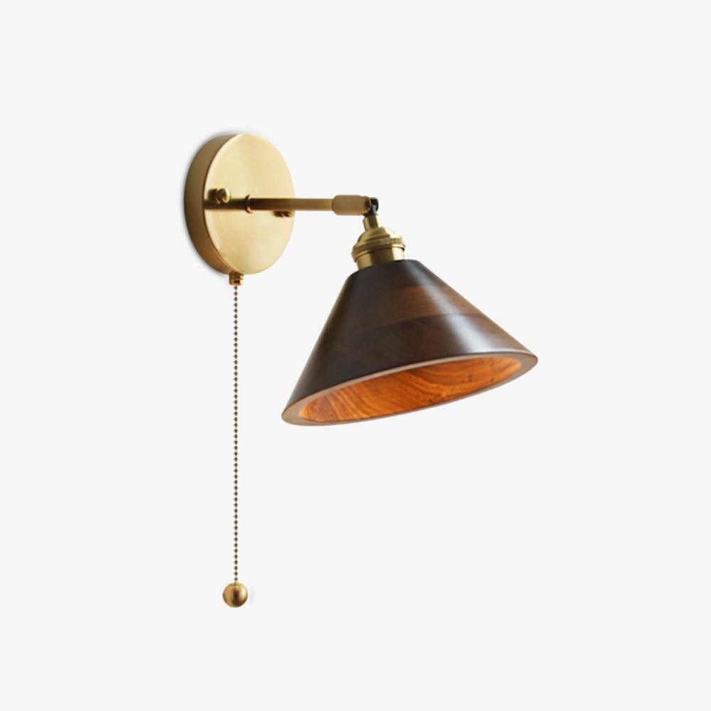 Farnelley Walnut Wall Light-Moonnatur