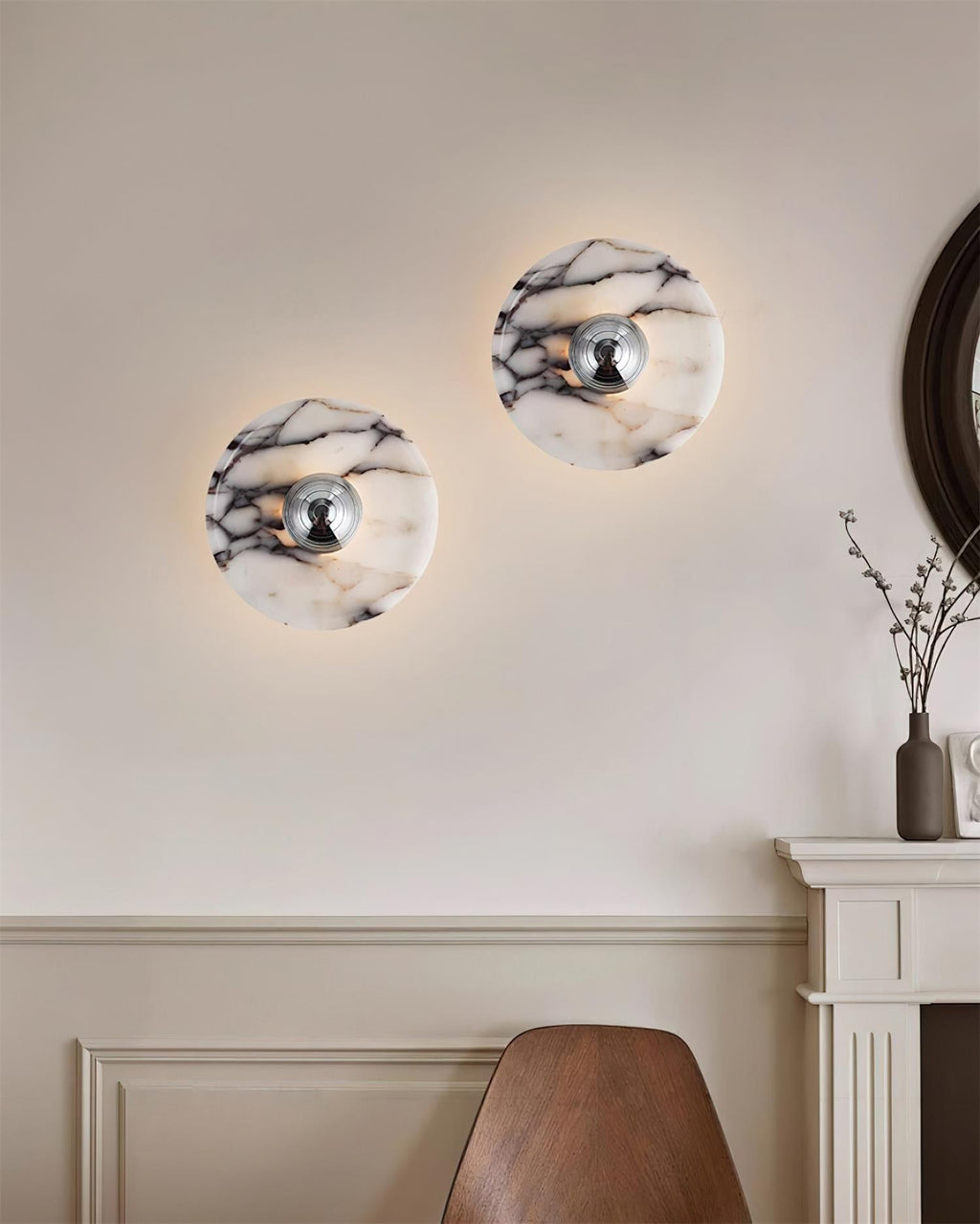 Zelvenwren Marble Wall Light-Moonnatur