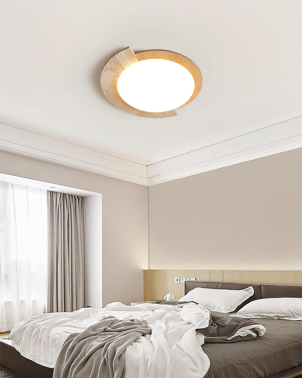 Wenrelhill Travertine Ceiling Light-Moonnatur
