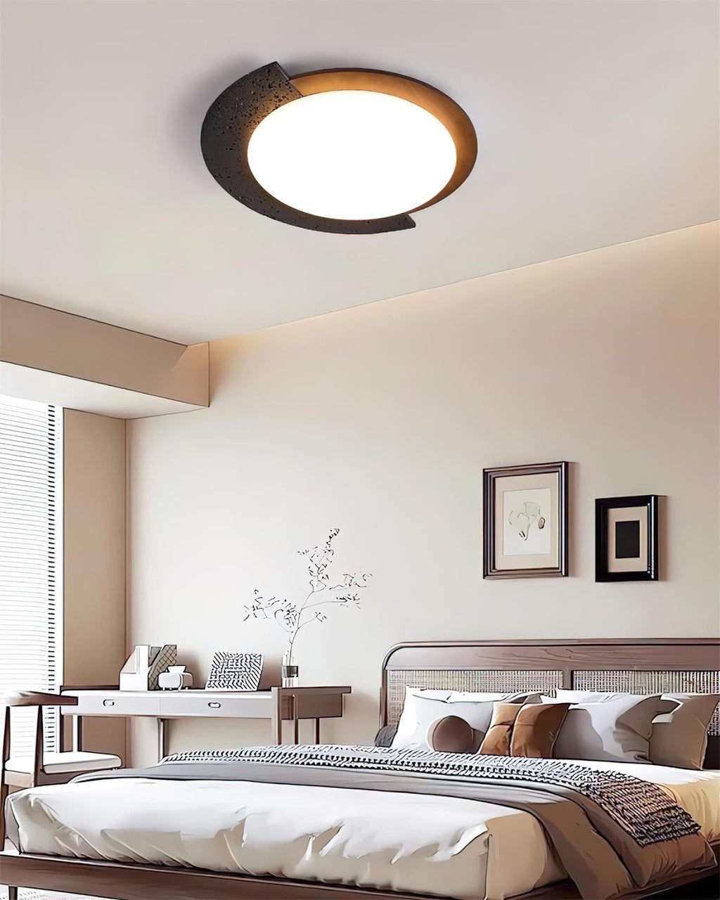 Wenrelhill Travertine Ceiling Light-Moonnatur