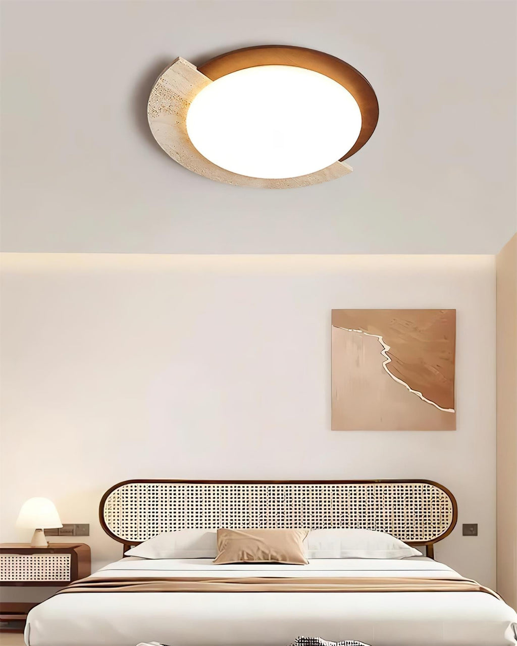 Wenrelhill Travertine Ceiling Light-Moonnatur
