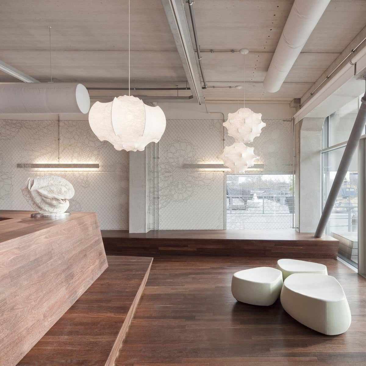 Grevenna Cocoon Silk Pendant Light-Moonnatur