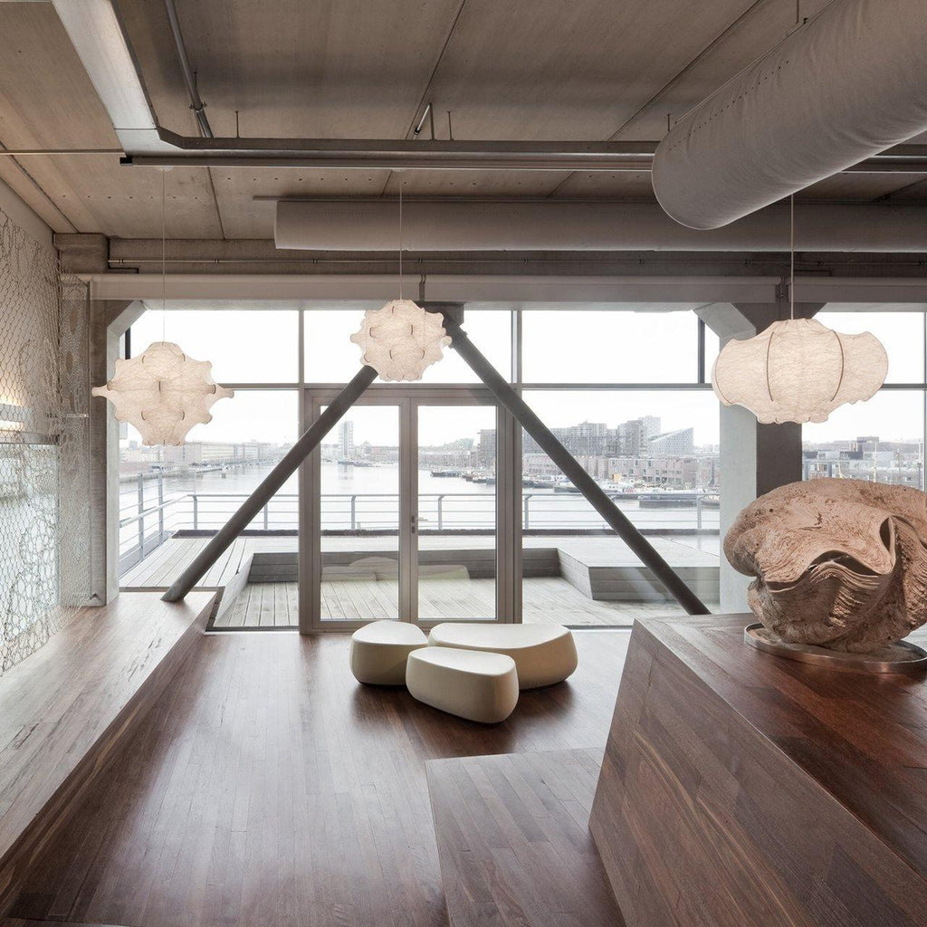 Grevenna Cocoon Silk Pendant Light-Moonnatur