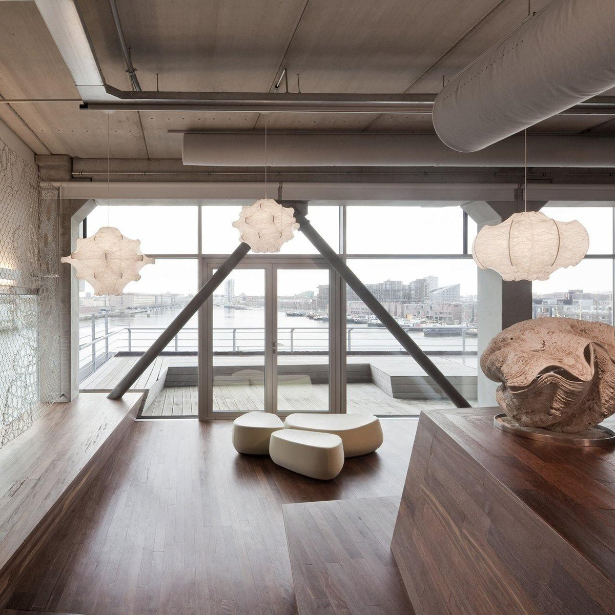 Grevenna Cocoon Silk Pendant Light-Moonnatur