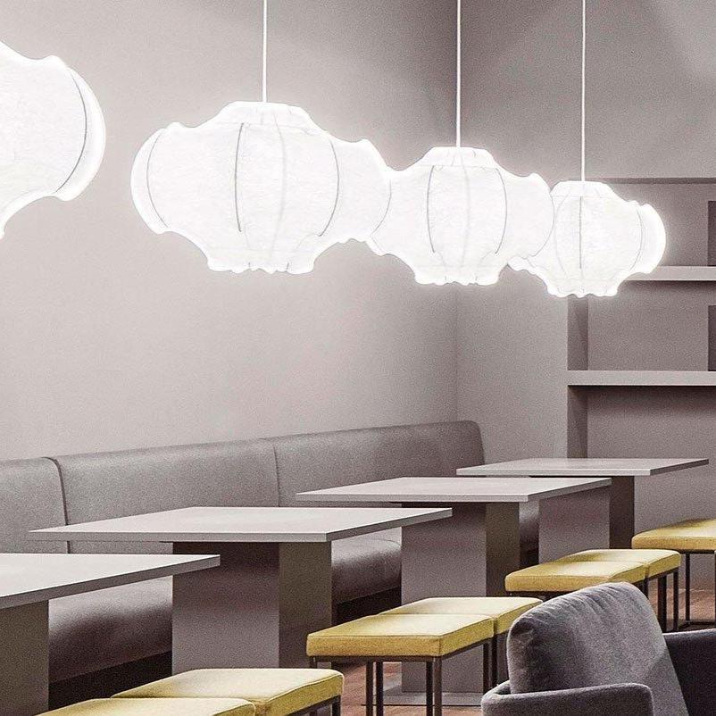 Grevenna Cocoon Silk Pendant Light-Moonnatur