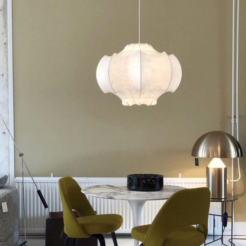 Grevenna Cocoon Silk Pendant Light-Moonnatur