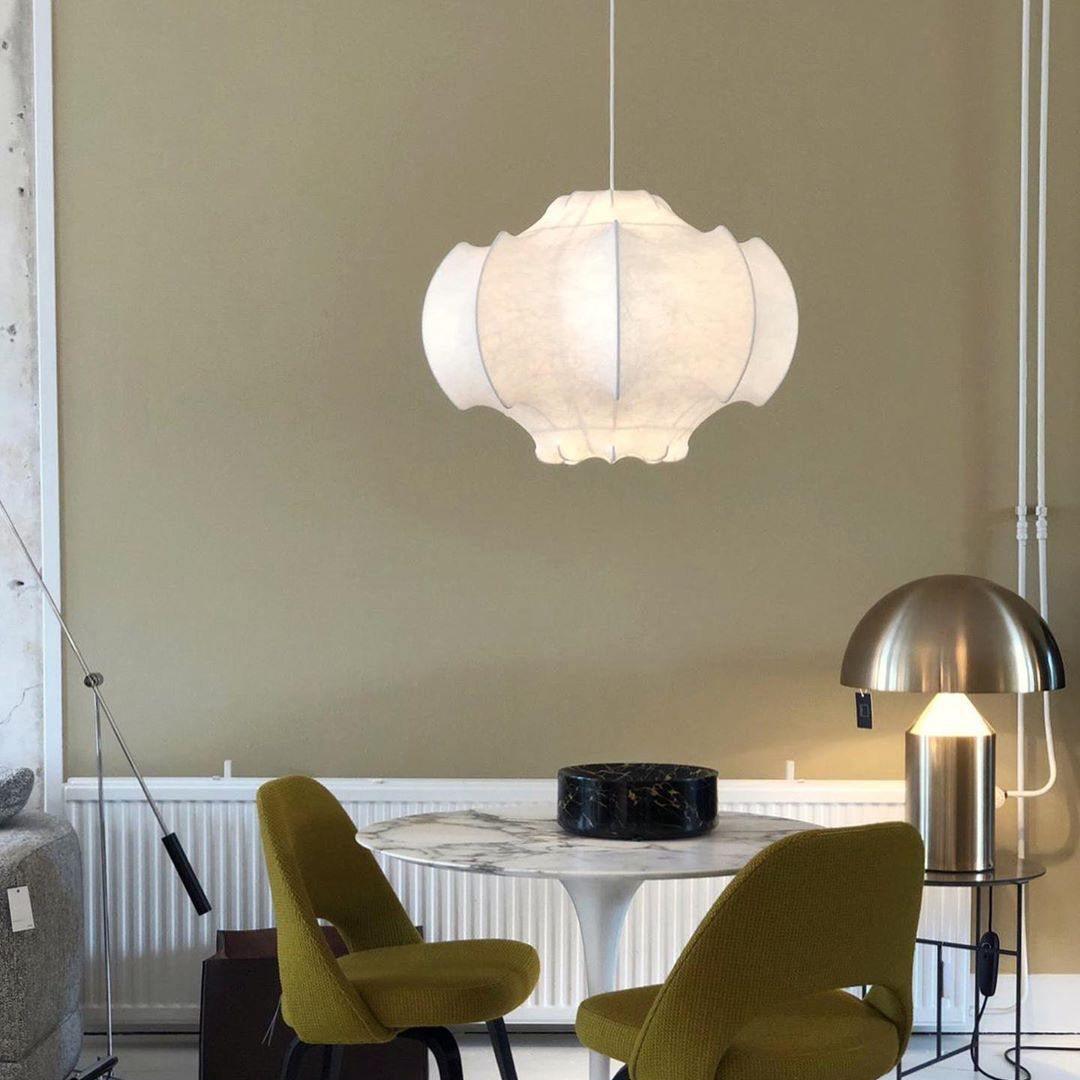 Grevenna Cocoon Silk Pendant Light-Moonnatur