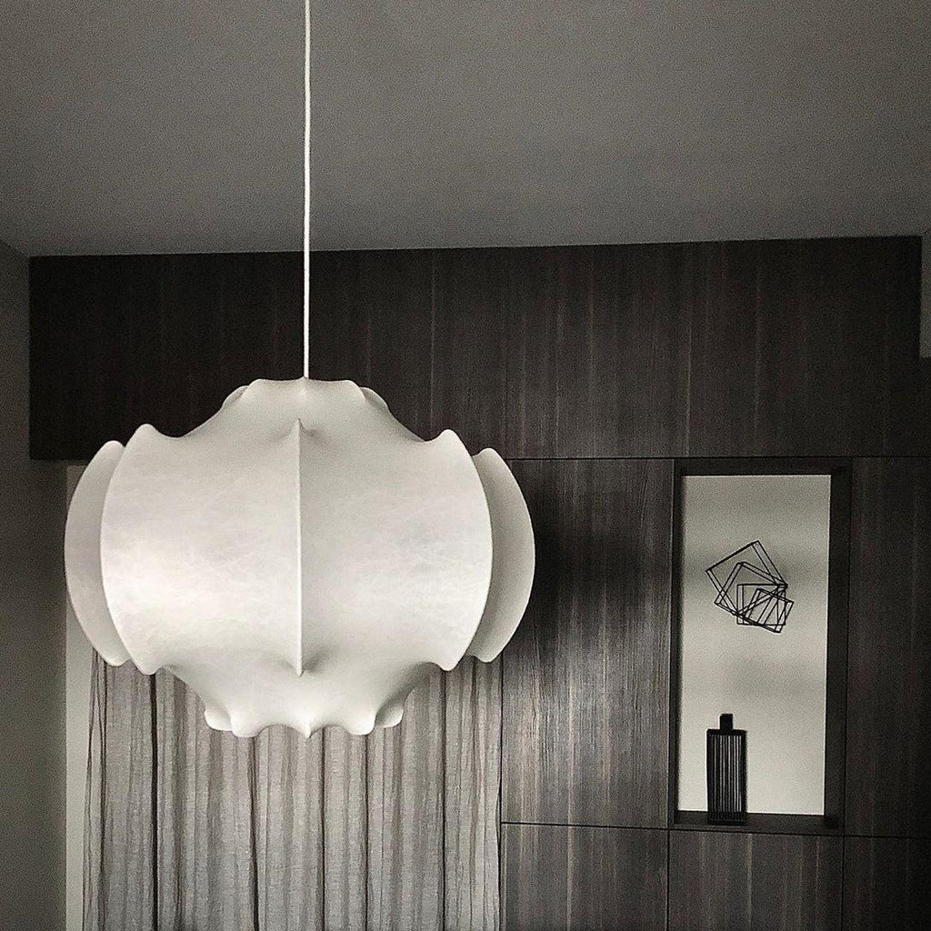 Grevenna Cocoon Silk Pendant Light-Moonnatur