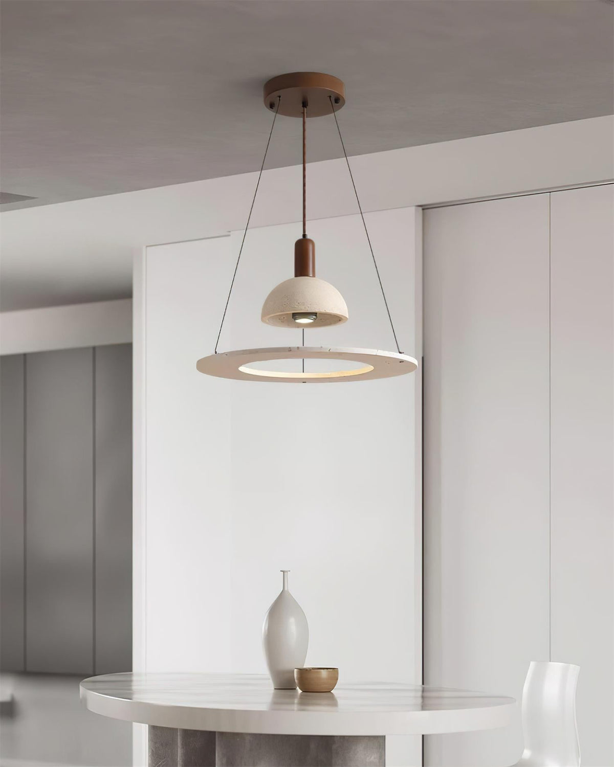 Ravensora Travertine Pendant Light-Moonnatur