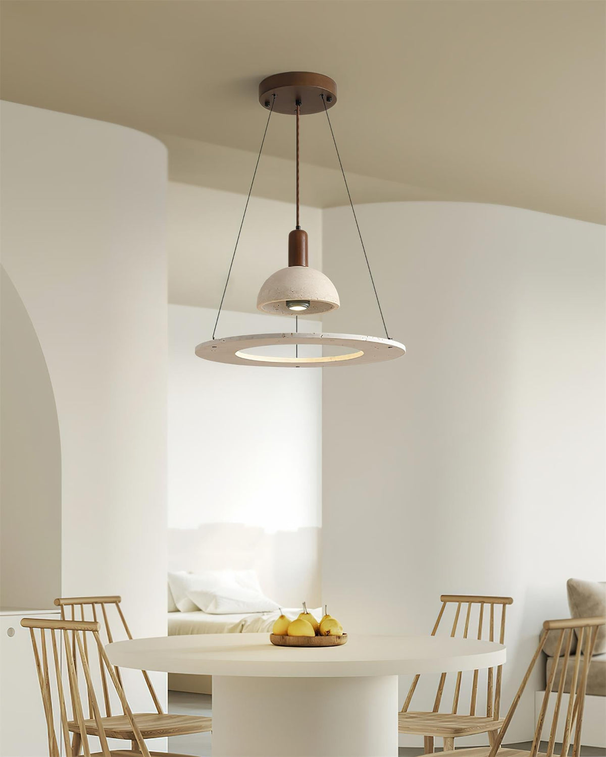 Ravensora Travertine Pendant Light-Moonnatur