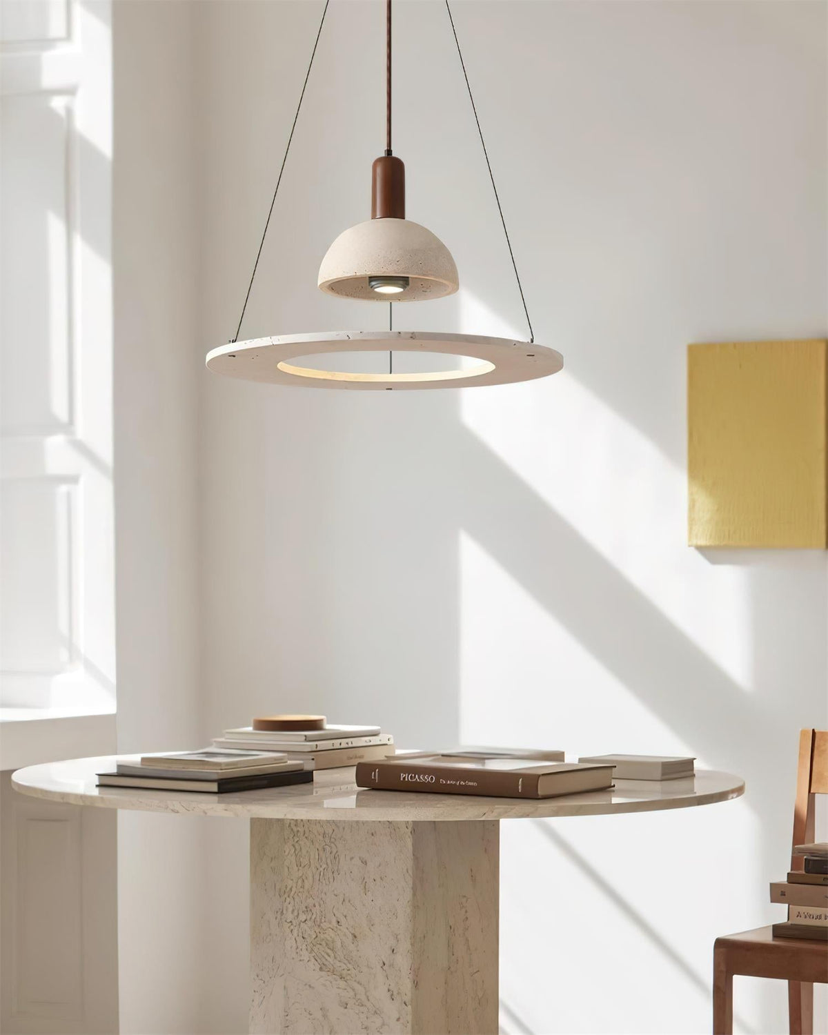 Ravensora Travertine Pendant Light-Moonnatur