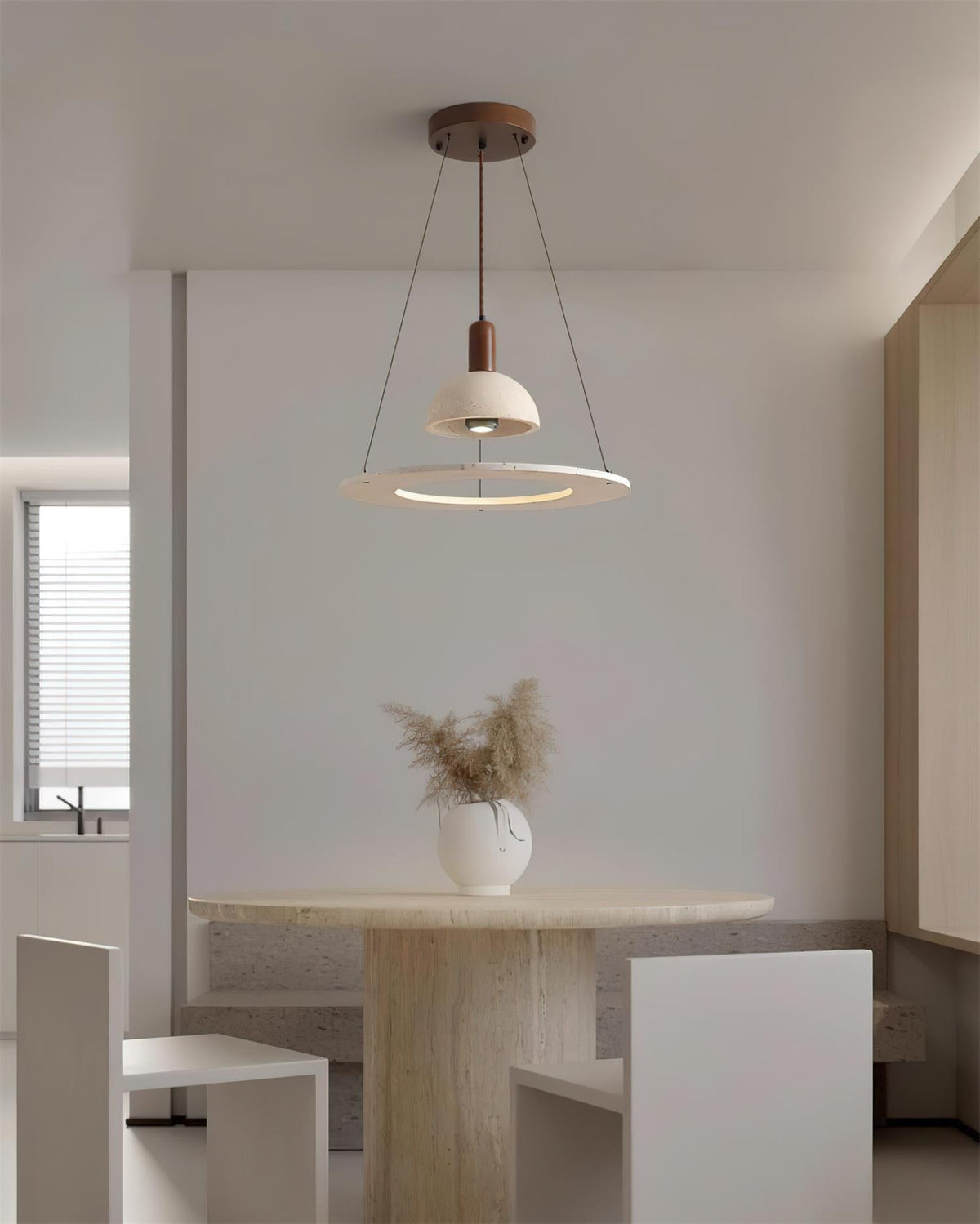 Ravensora Travertine Pendant Light-Moonnatur