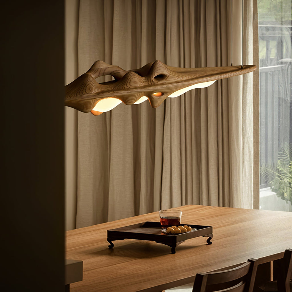 Vesparia Wood Pendant Light-Moonnatur