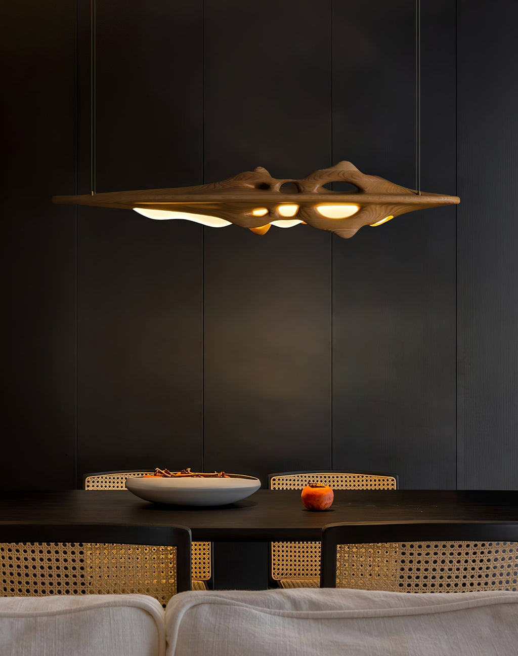Vesparia Wood Pendant Light-Moonnatur