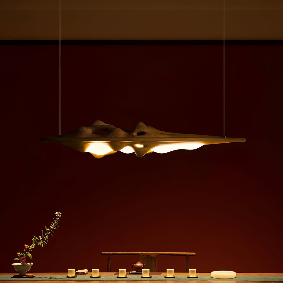 Vesparia Wood Pendant Light-Moonnatur