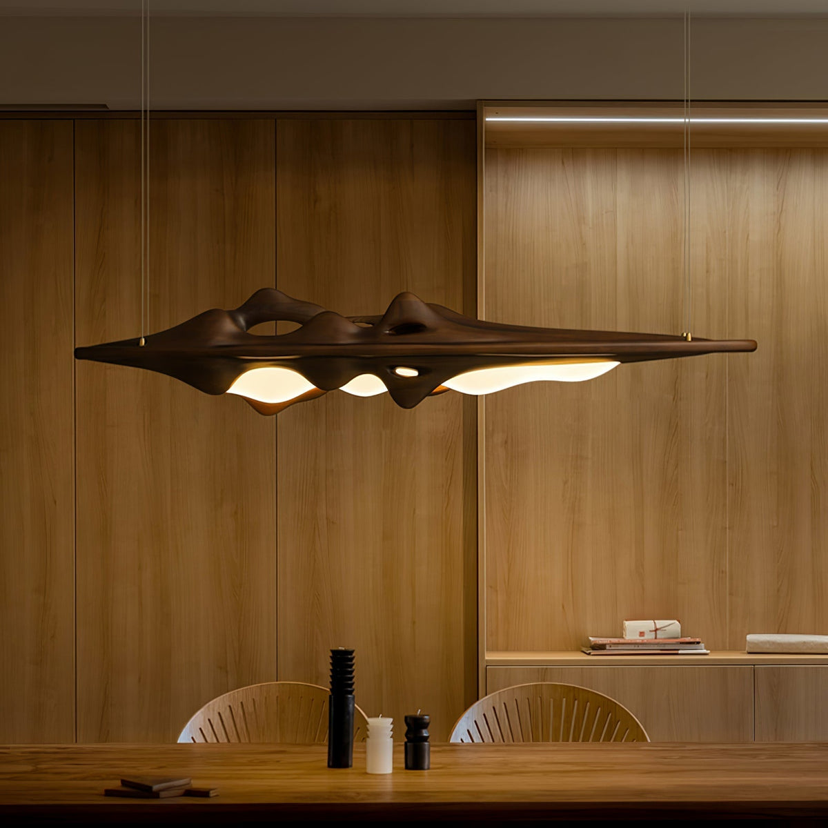Vesparia Wood Pendant Light-Moonnatur