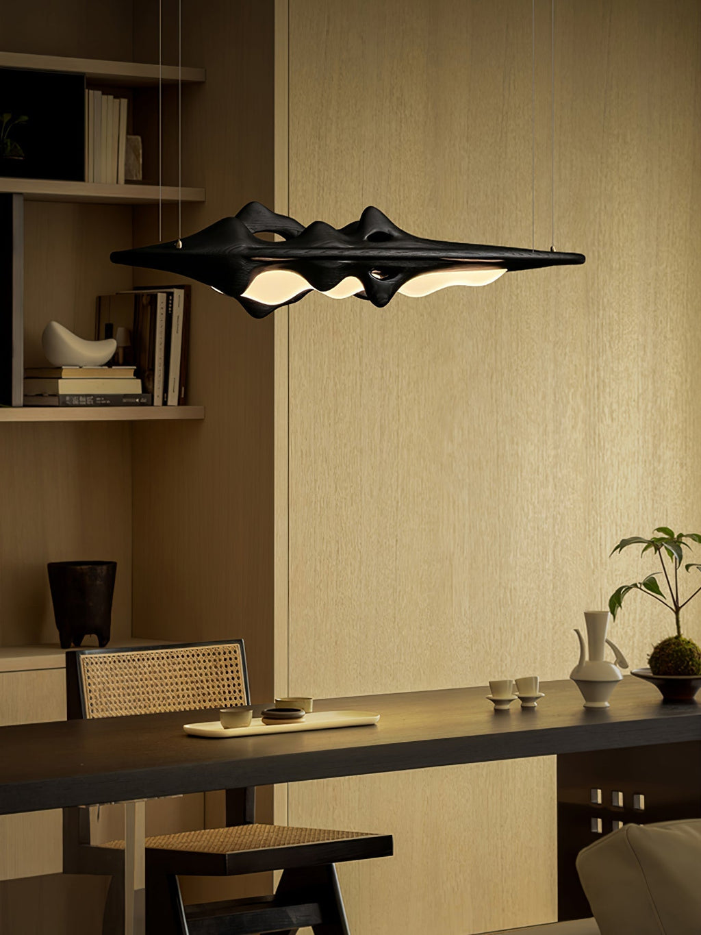 Vesparia Wood Pendant Light-Moonnatur