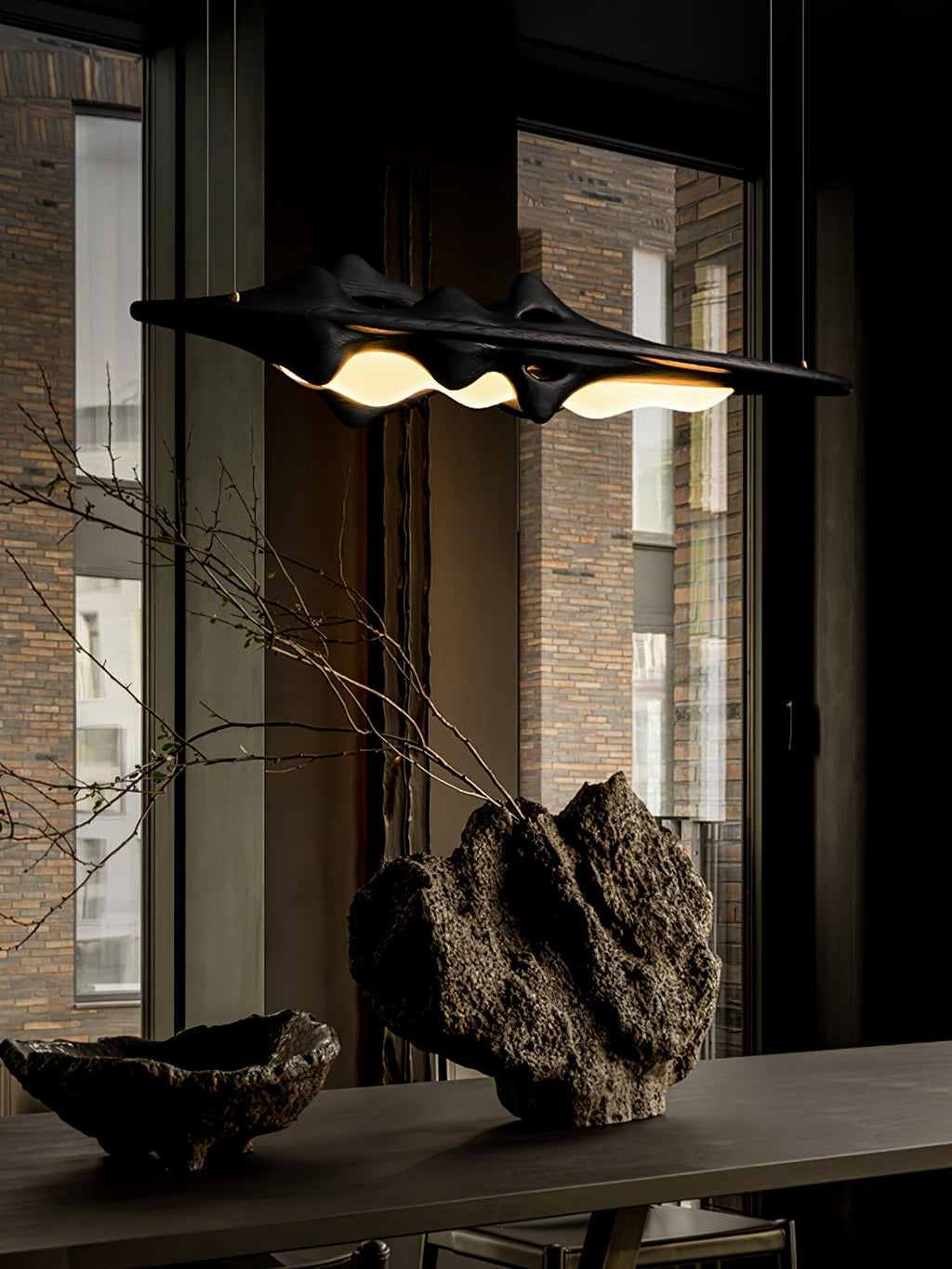 Vesparia Wood Pendant Light-Moonnatur