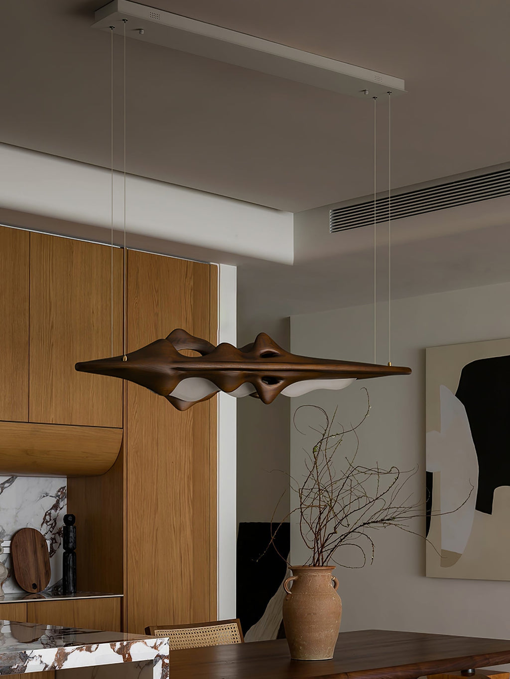 Vesparia Wood Pendant Light-Moonnatur