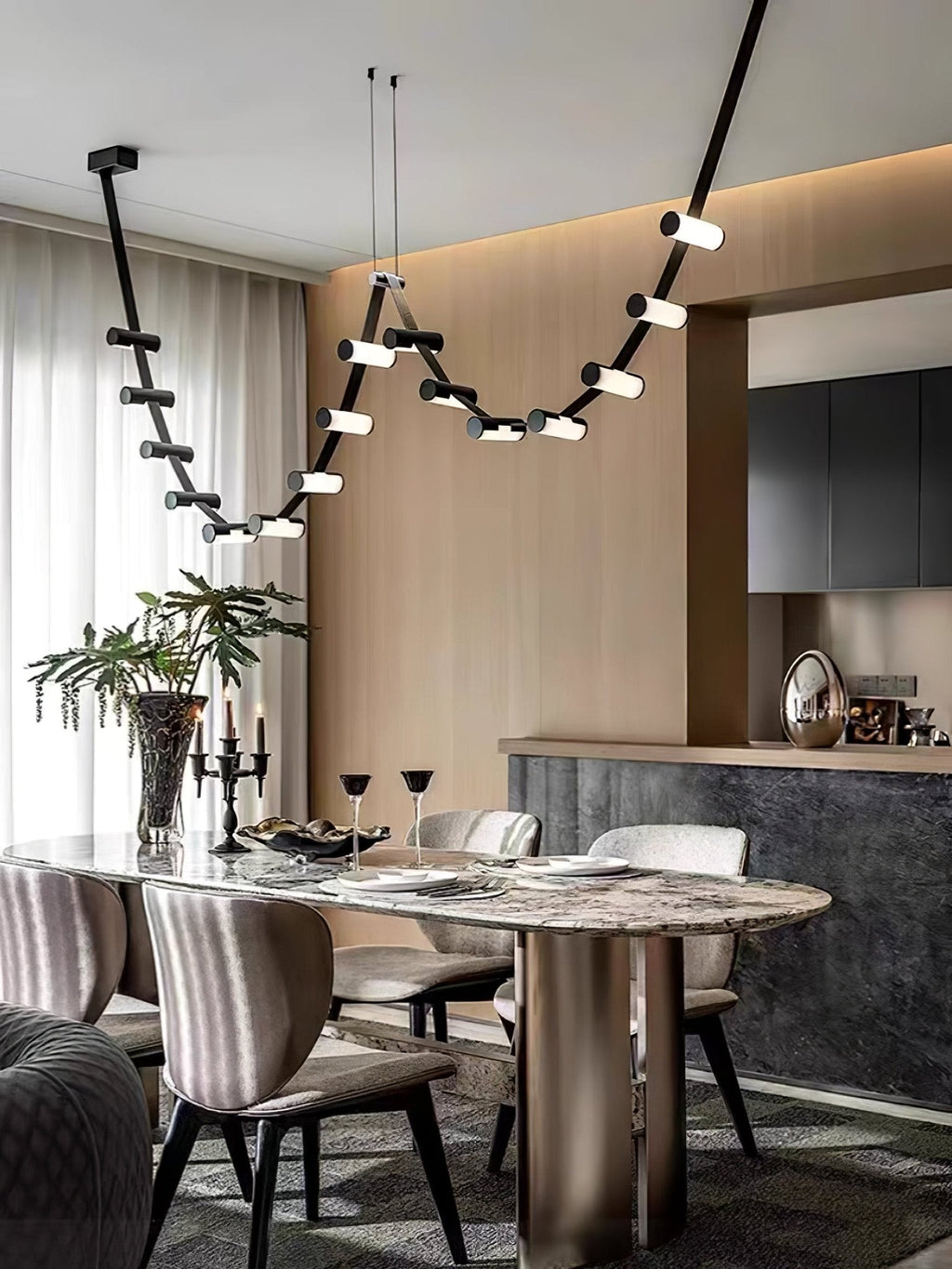 Meldenden Leather Pendant Light-Moonnatur