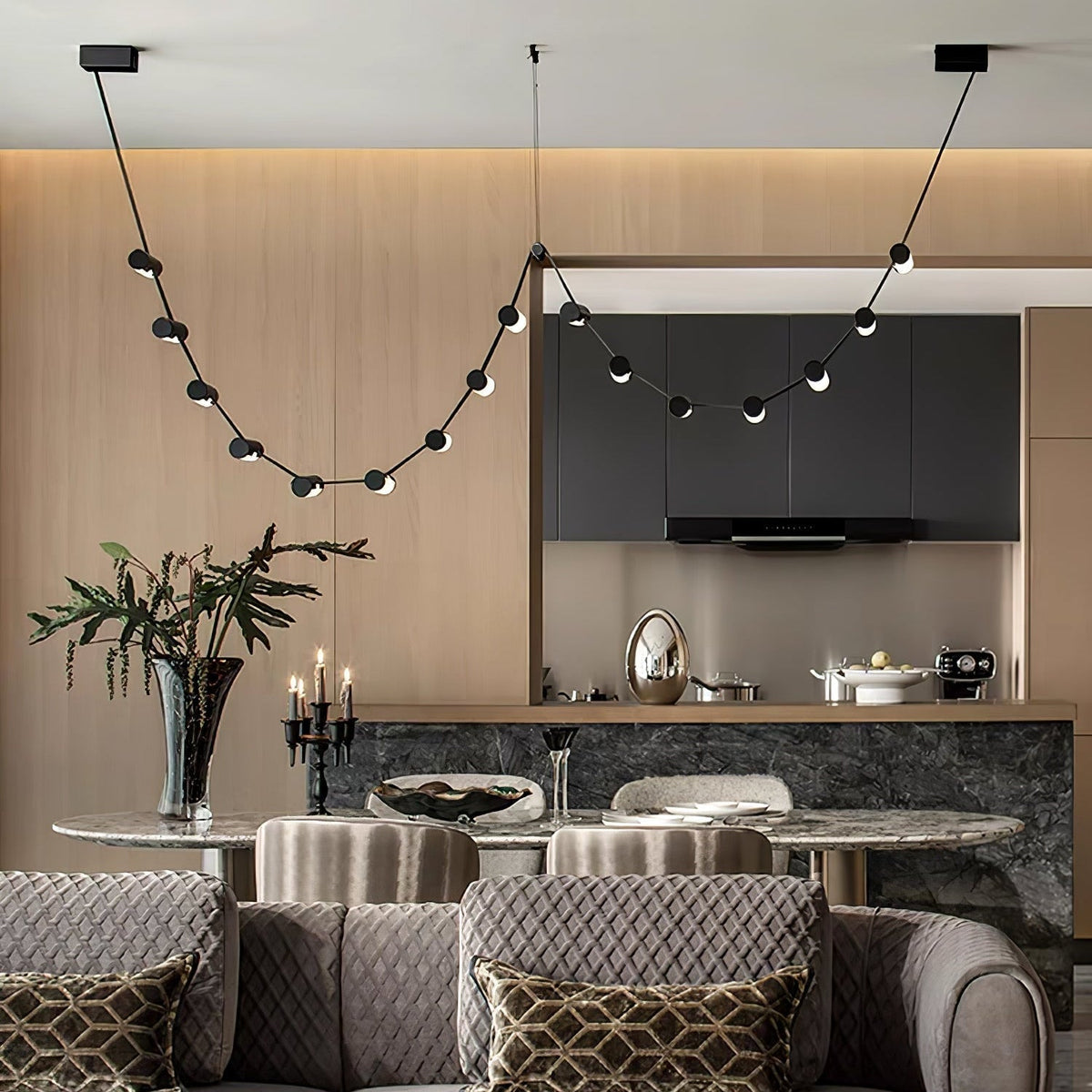 Meldenden Leather Pendant Light-Moonnatur
