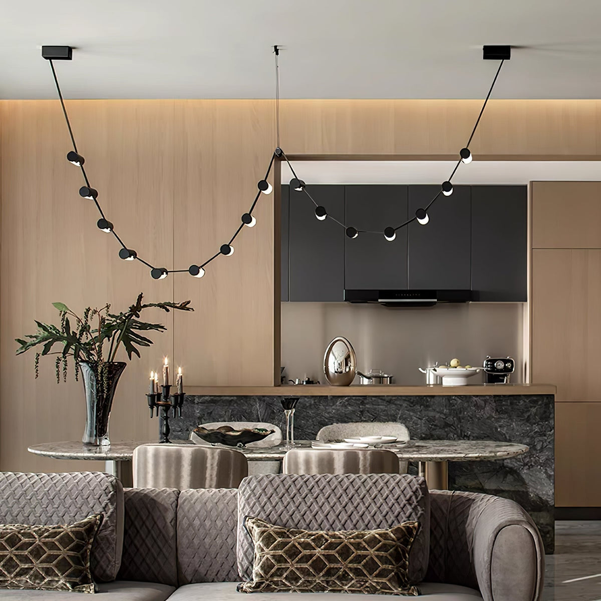 Meldenden Leather Pendant Light-Moonnatur