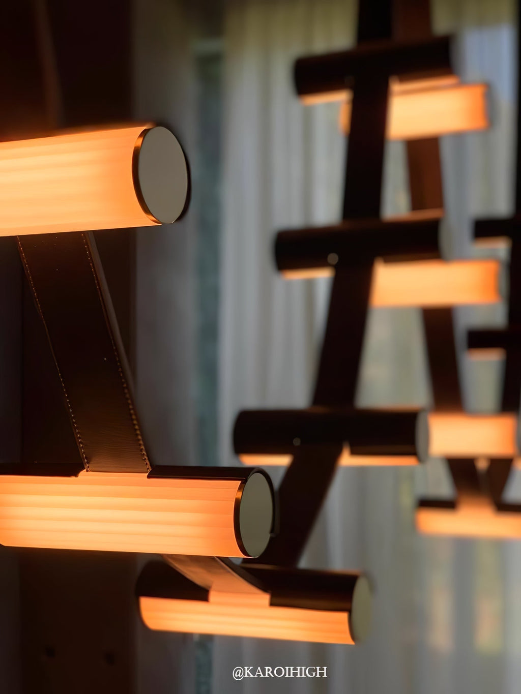 Meldenden Leather Pendant Light-Moonnatur