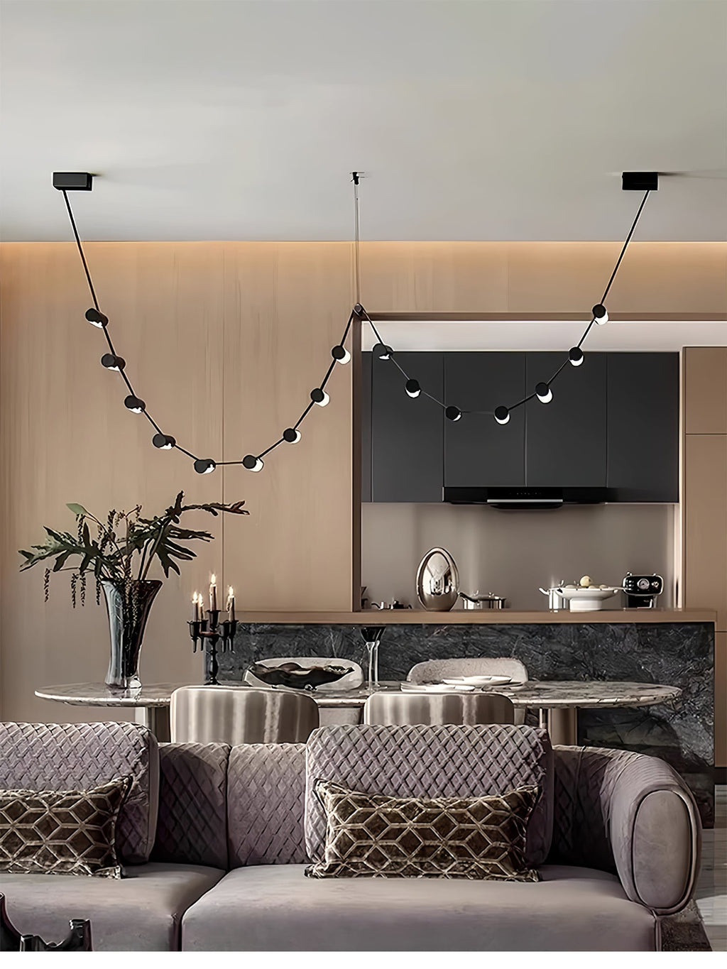 Meldenden Leather Pendant Light-Moonnatur