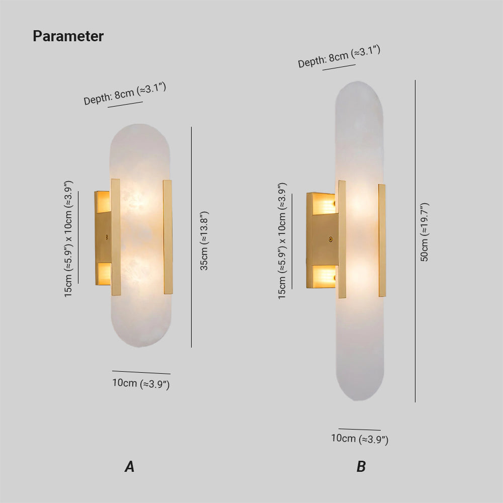 Veo Luxury Alabaster Wall Lamp - Neutralighting