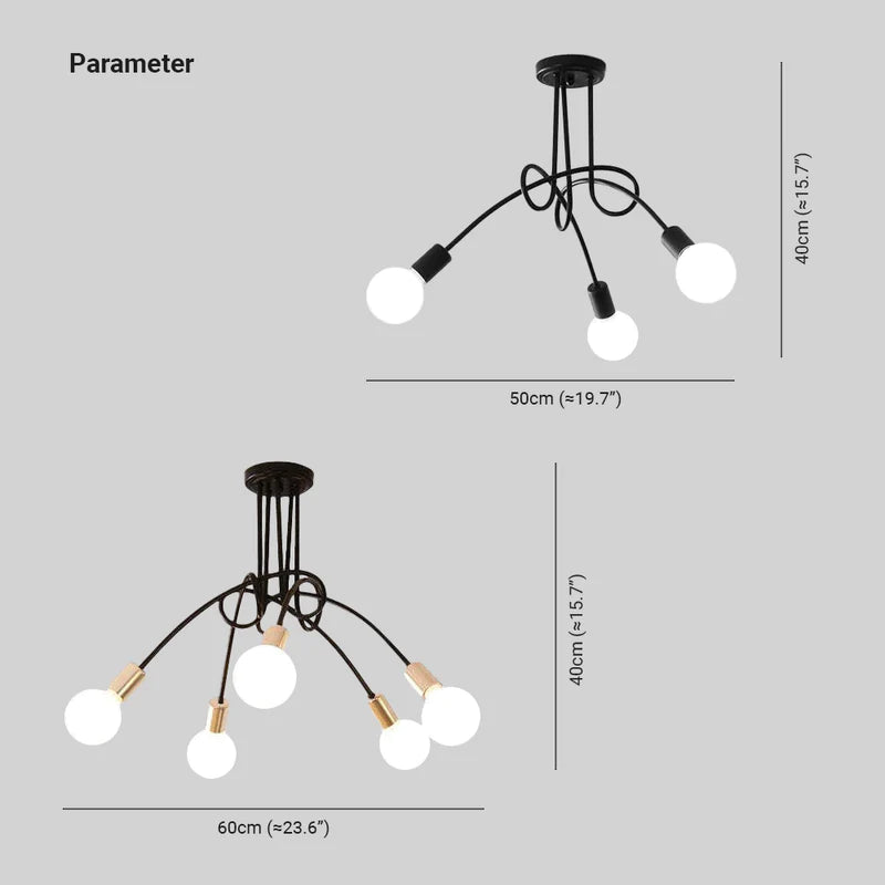 Avrenlyn Iron Ceiling Light-Moonnatur