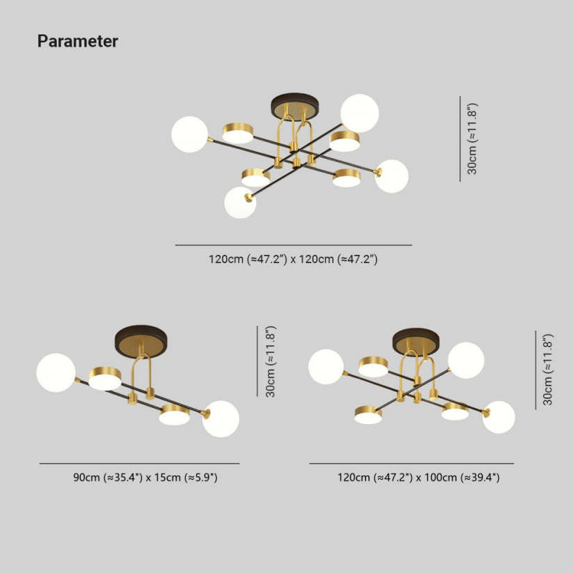 Islenena Glass Ceiling Light-Moonnatur