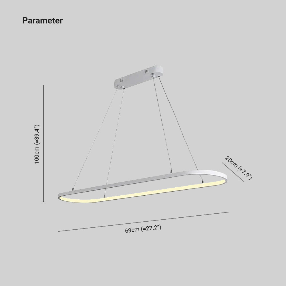 Junel Minimalist Oval Interior Hanging Pendant Light - Neutralighting