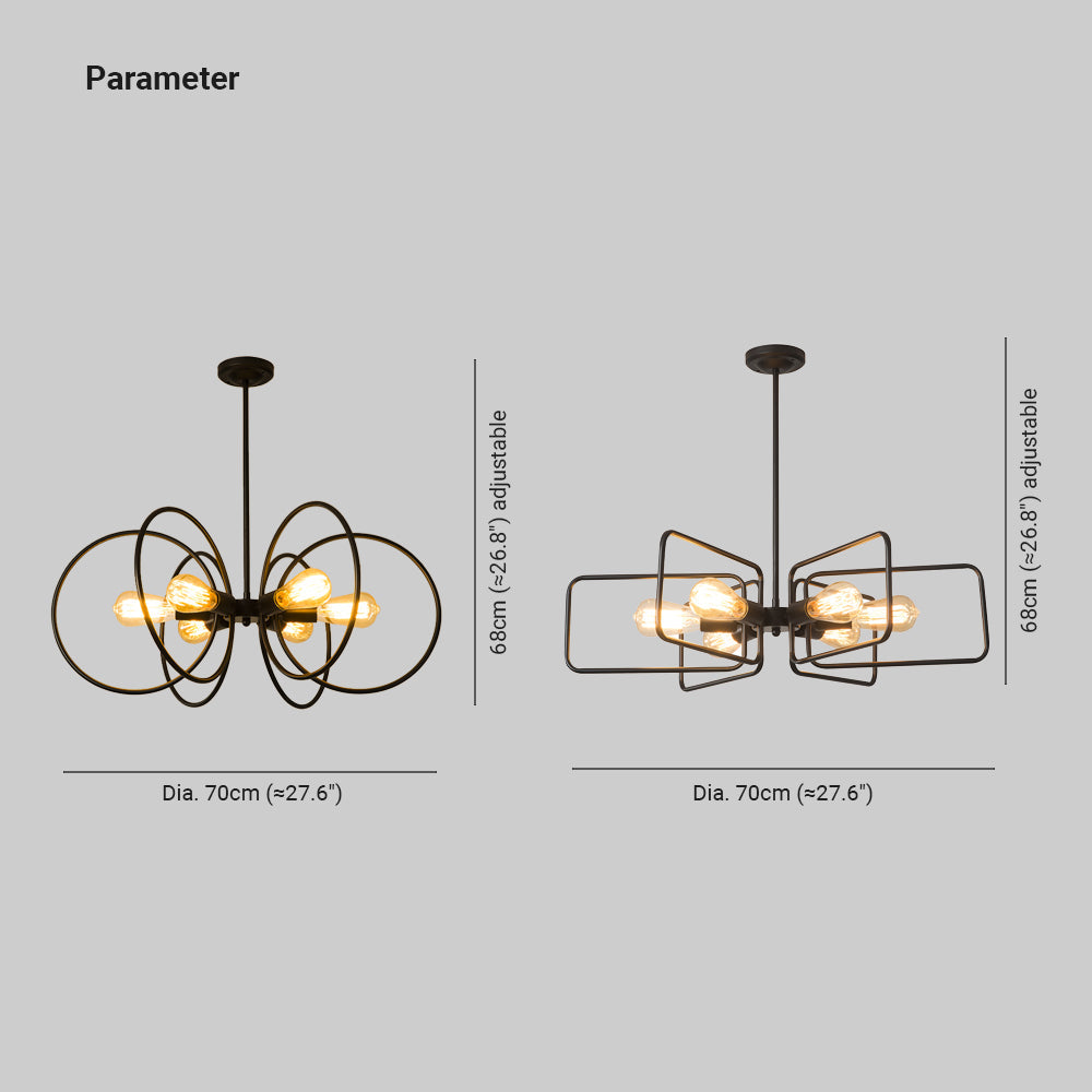 Selvenford Metal Chandelier-Moonnatur