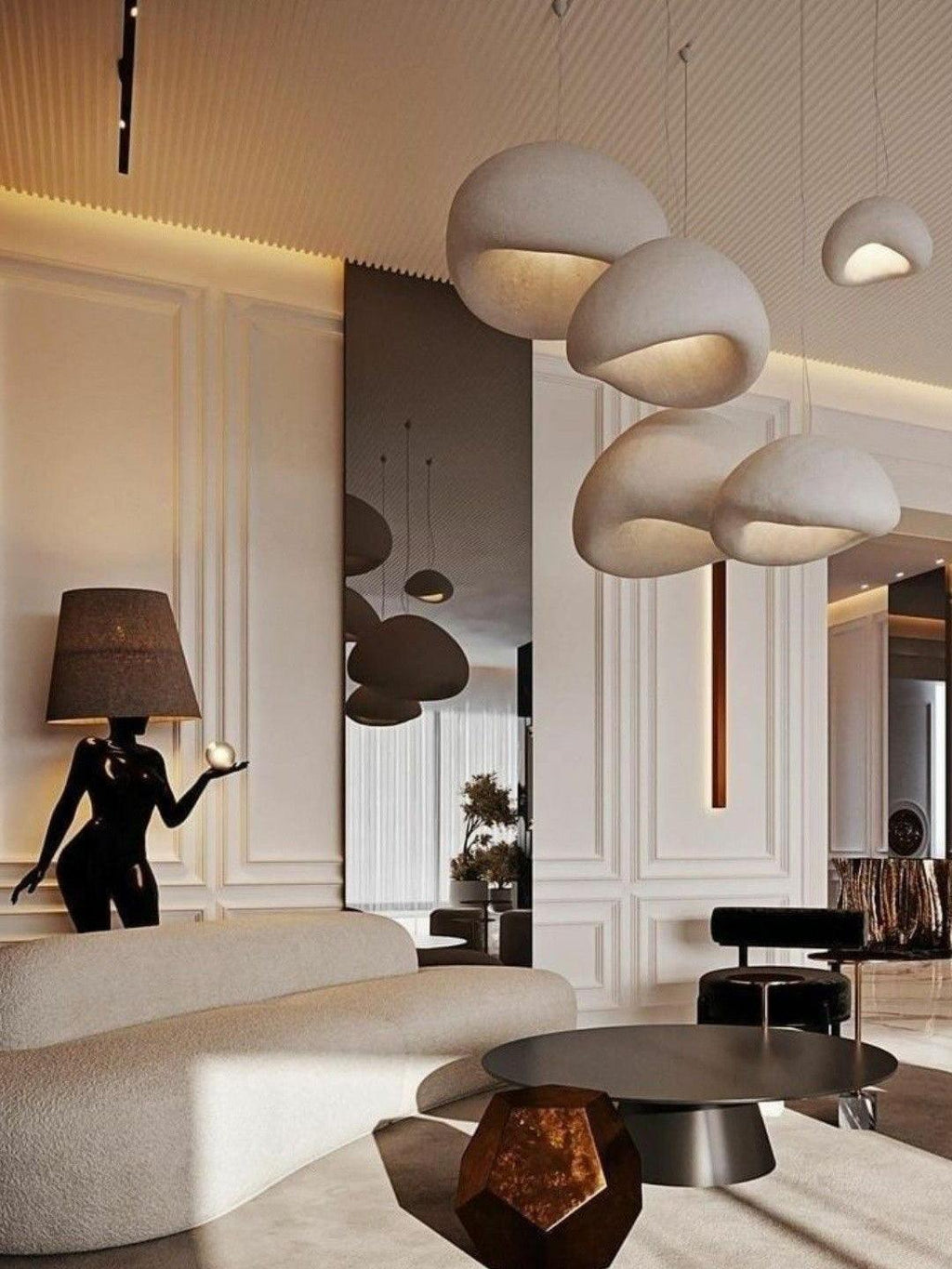 Hadrenwick Polyethylene Chandelier-Moonnatur